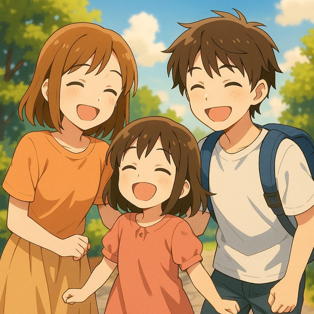 笑顔の兄妹たち