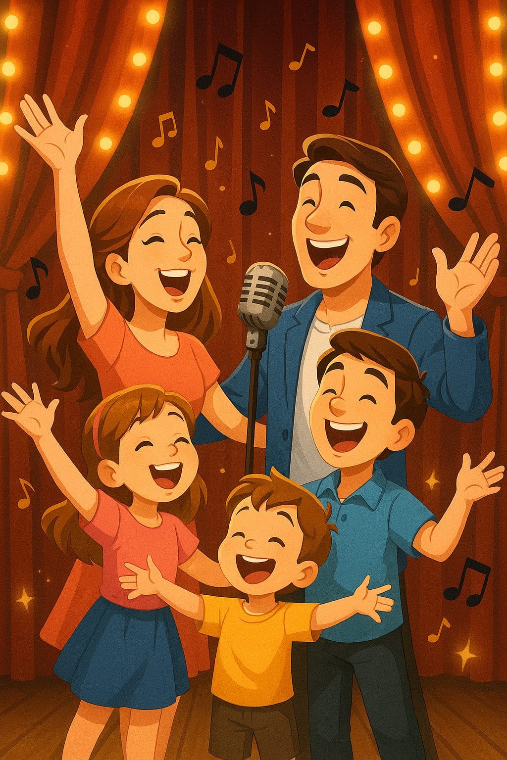 家族のステージパフォーマンス (2)