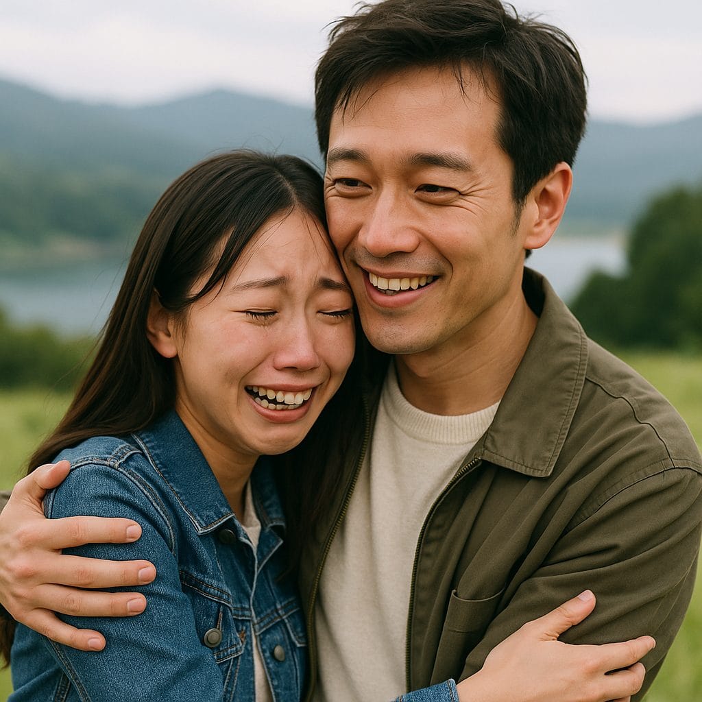 幸せな抱擁の瞬間 (2)