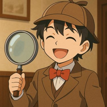 機敏な探偵の微笑み