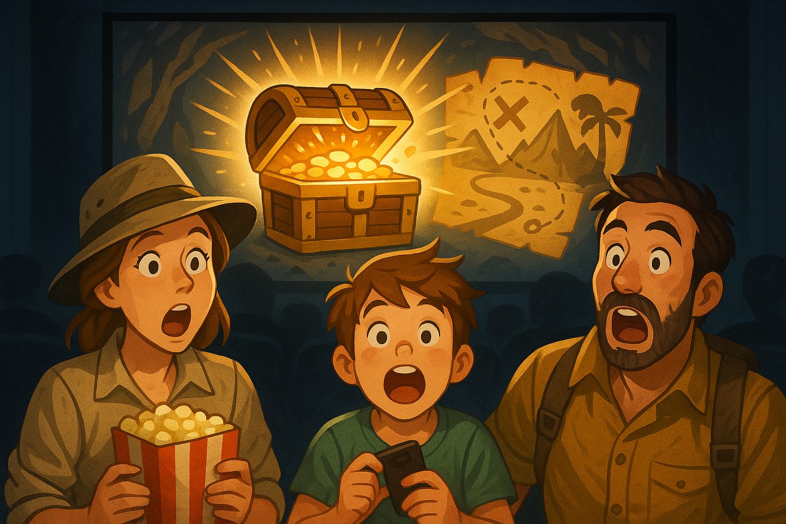 宝探しの興奮ぶり