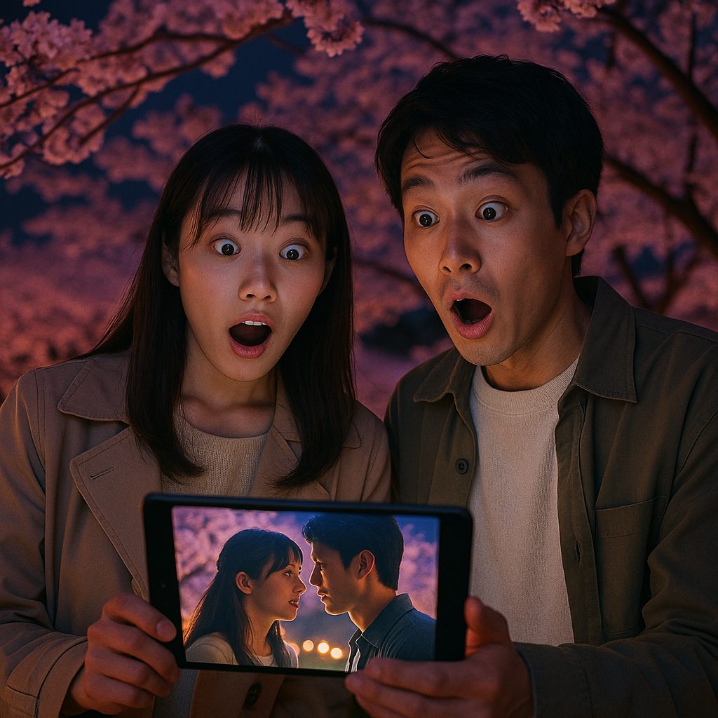 桜の下で映画鑑賞 (2)