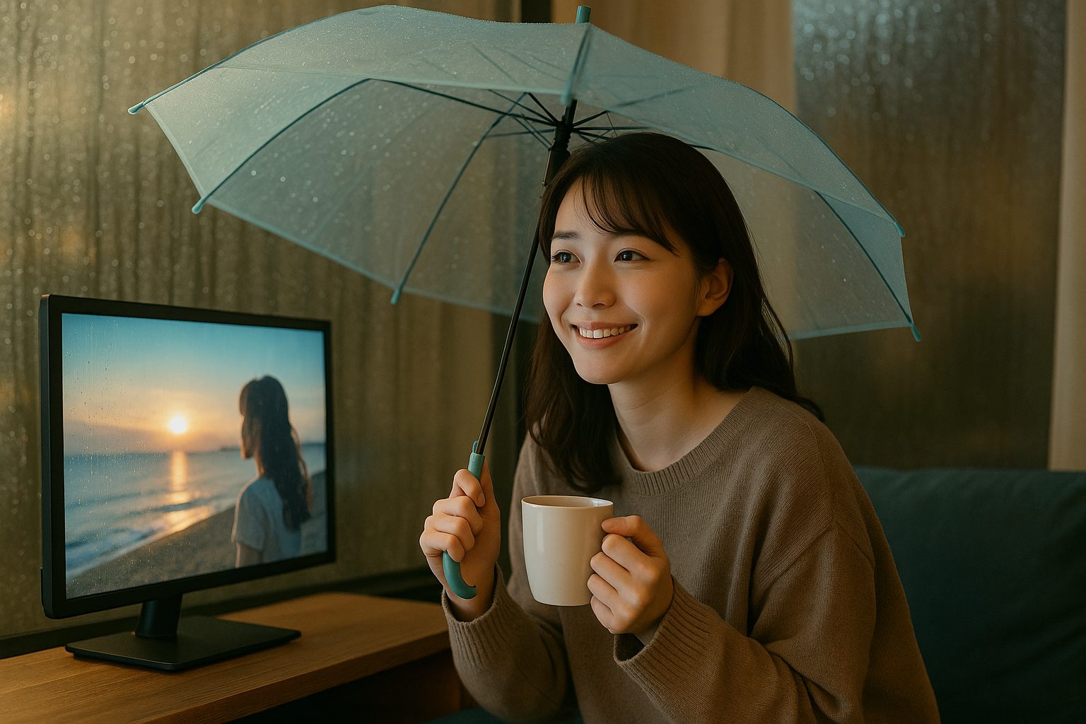 雨の日の穏やかな午後