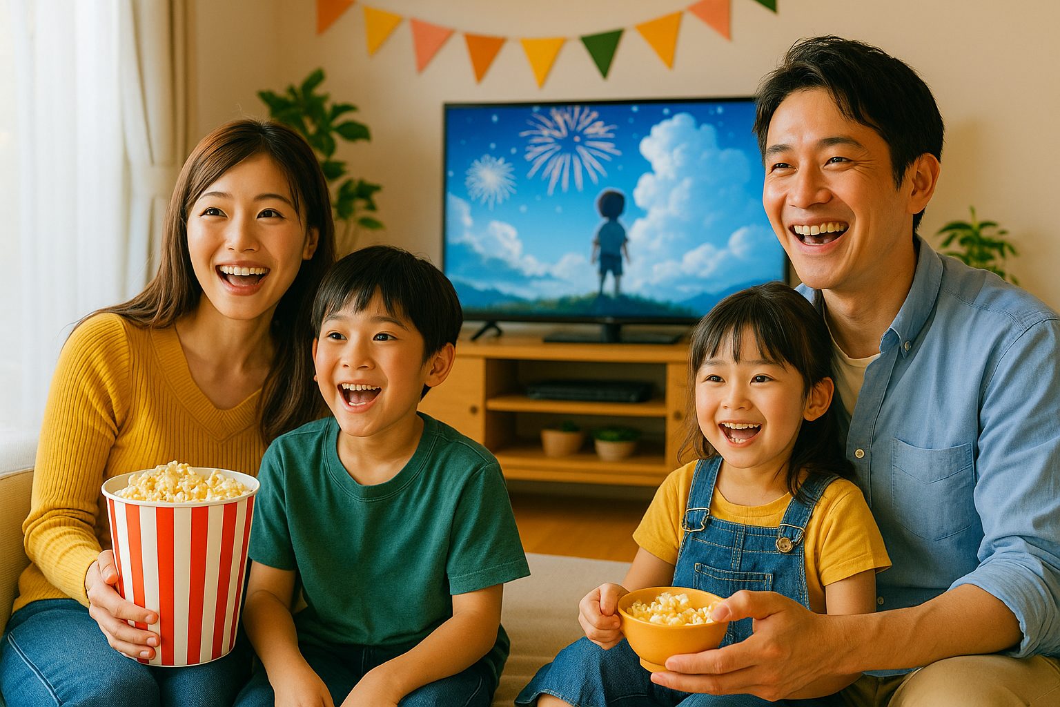 家族の楽しい映画の時間