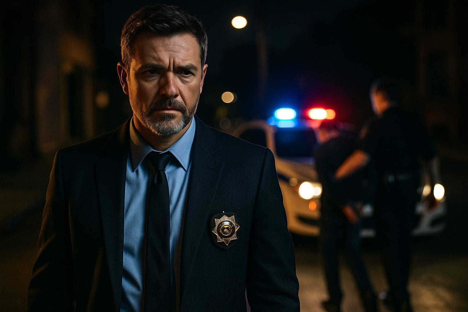 夜の街角の捜査官