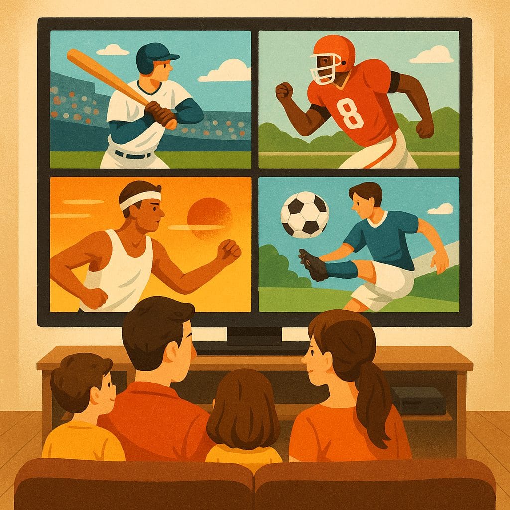 家族とスポーツ映画の夜