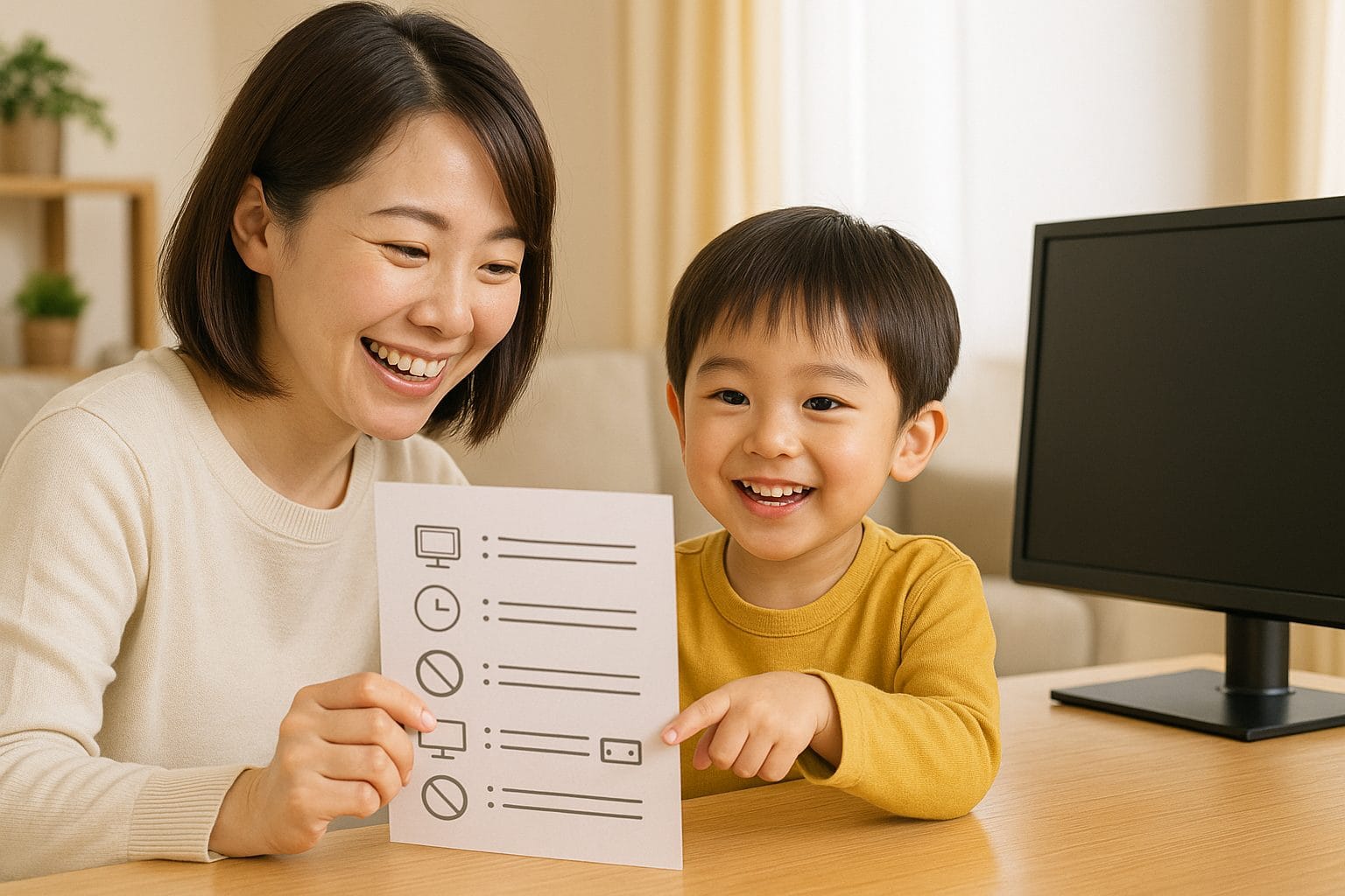 親子の団らんと家族のルール