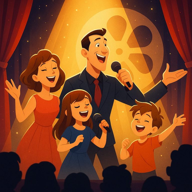 家族のステージパフォーマンス