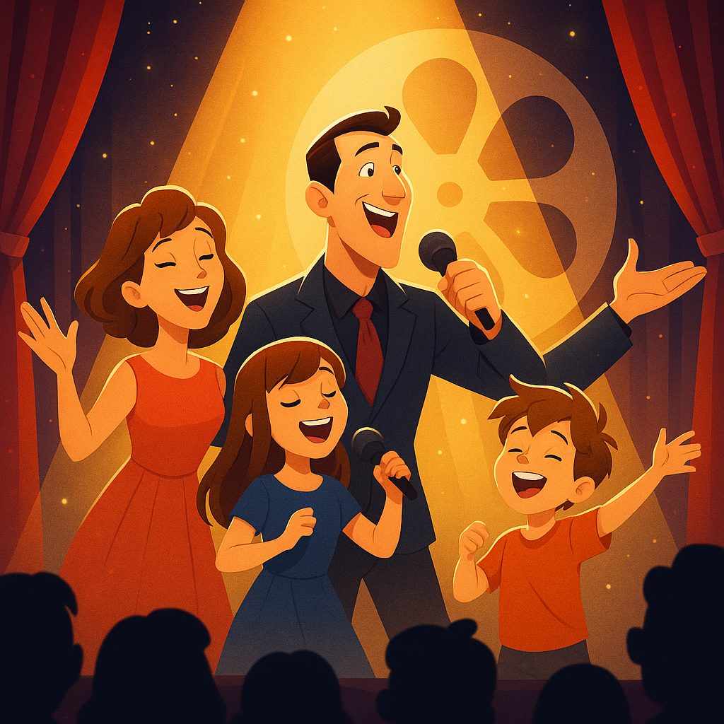 家族のステージパフォーマンス