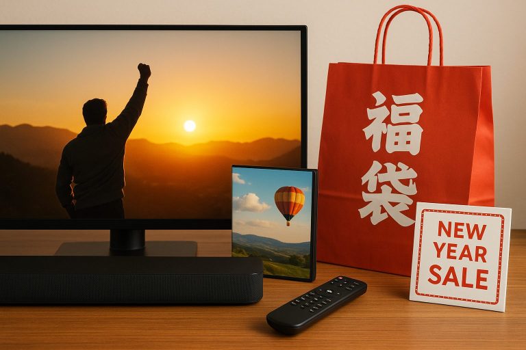 新年セールと映画の映像