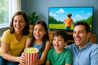 家族と楽しい映画の時間