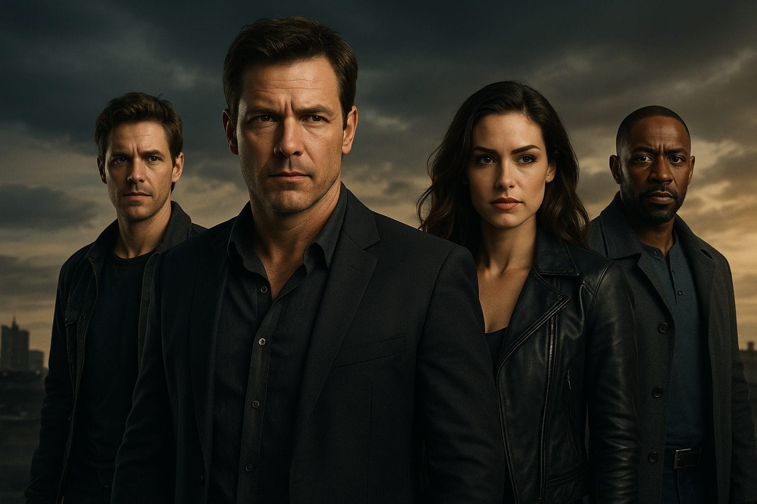 都市の黄昏と共に立つ