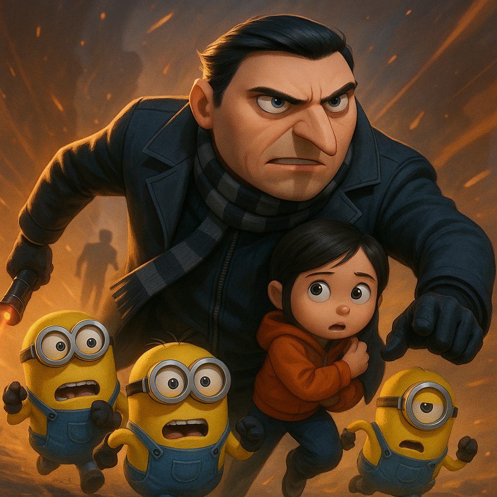 グルとミニオンの戦闘シーン