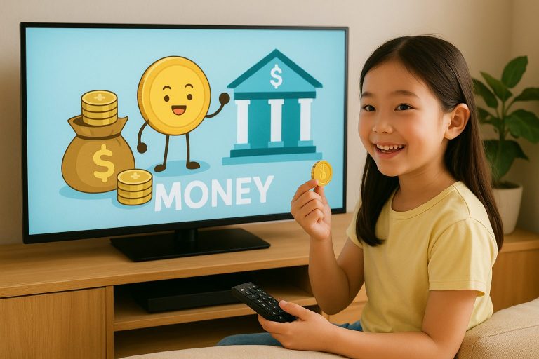 金融リテラシーを学ぶ少女