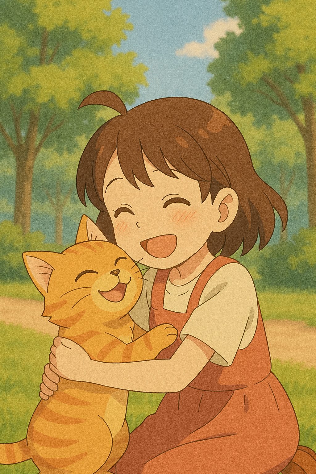 陽だまりの猫と少女