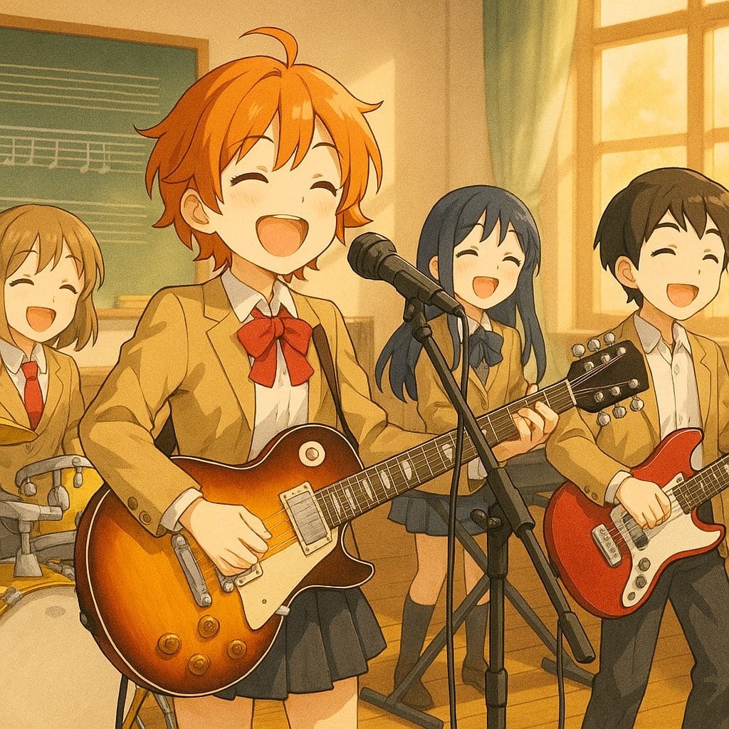 バンドの演奏 in 明るい音楽室