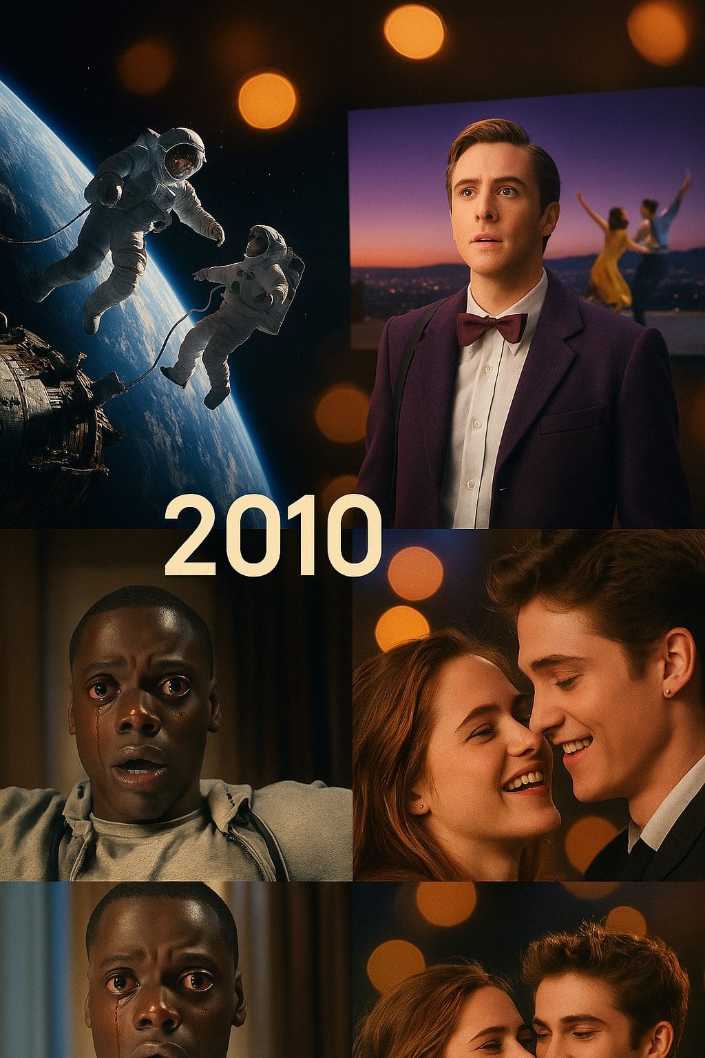 映画の4シーンのモザイク