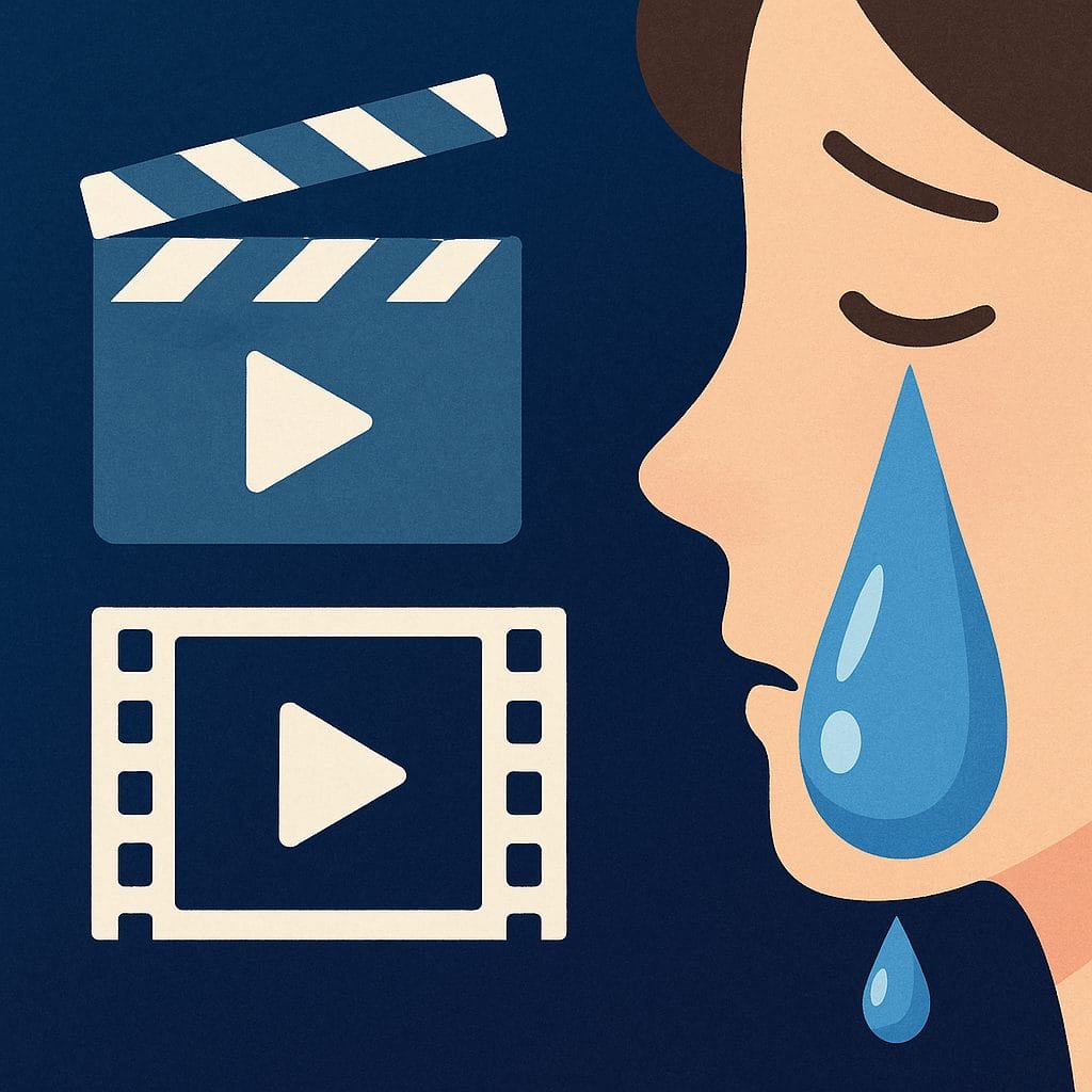 涙と映画のシンボル