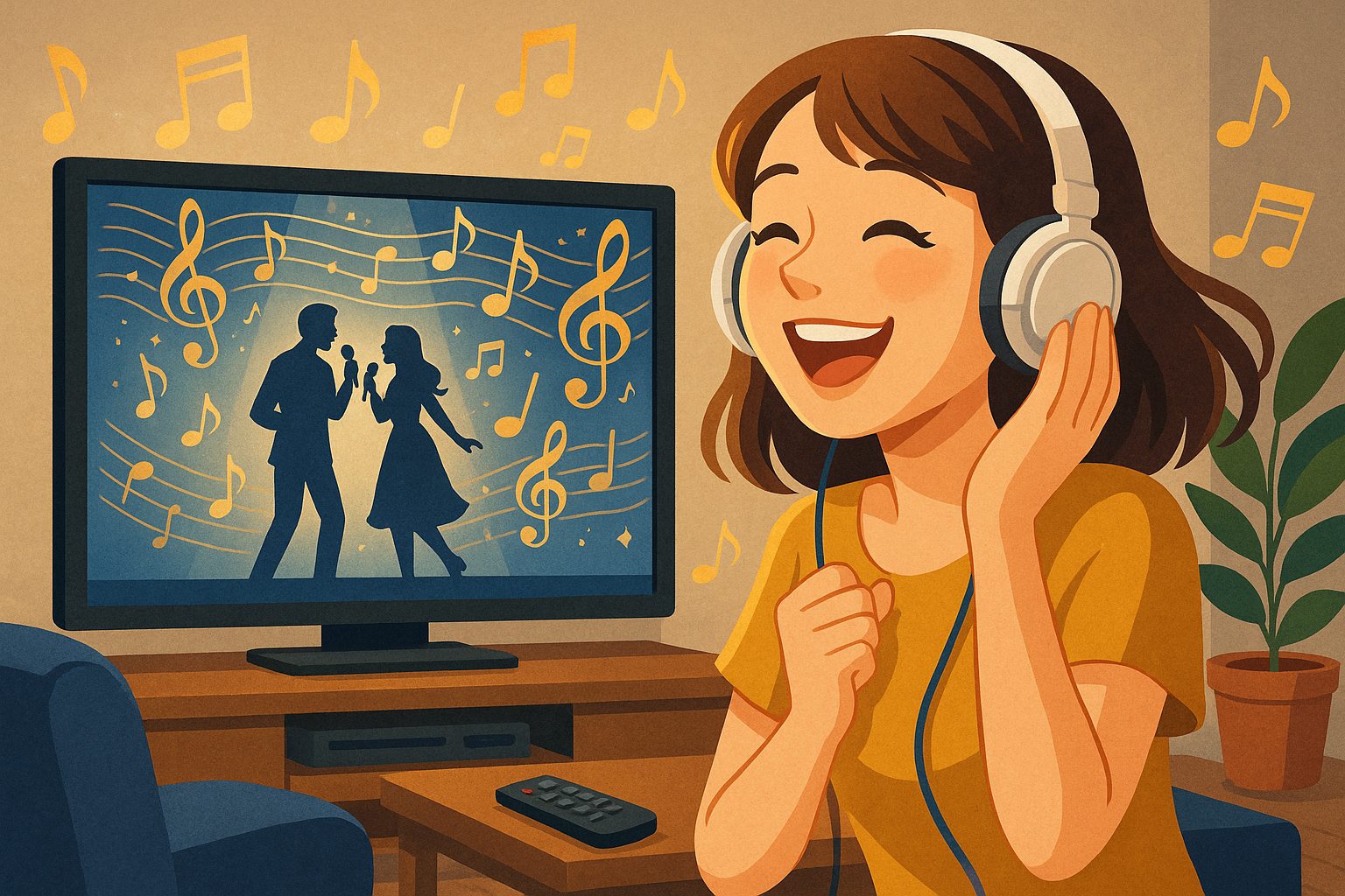 映画を楽しむ女性 (2)