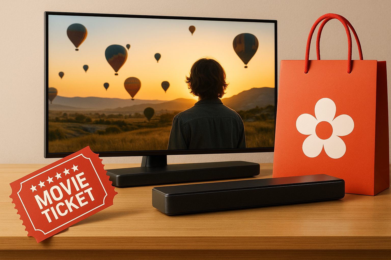 映画の世界とショッピングバッグ