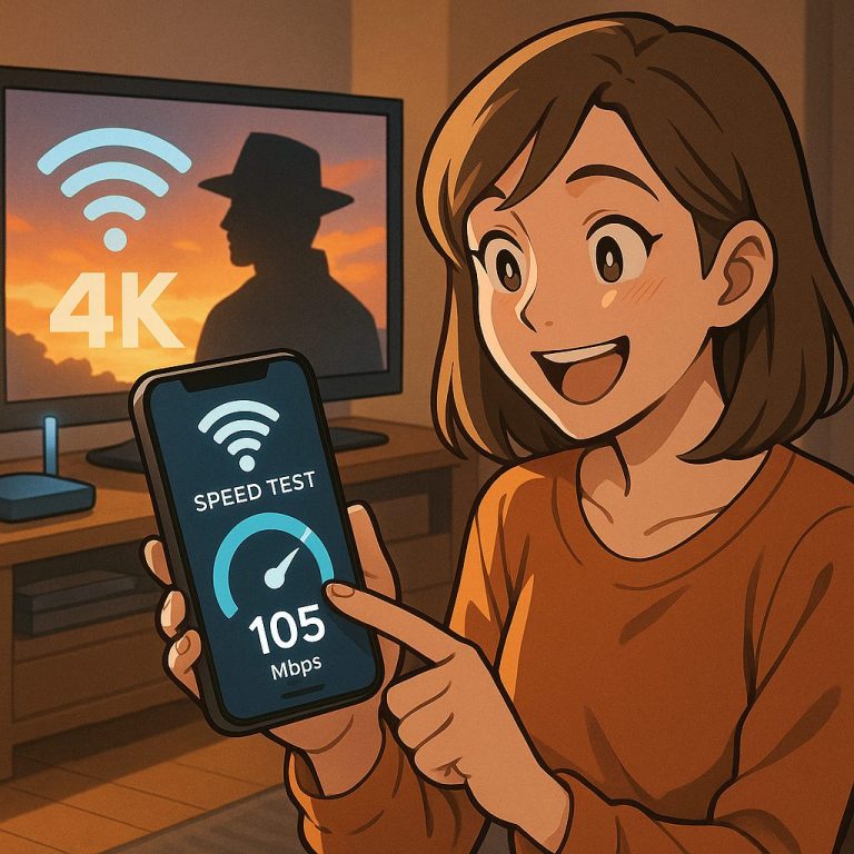 映画と速度テストを楽しむ