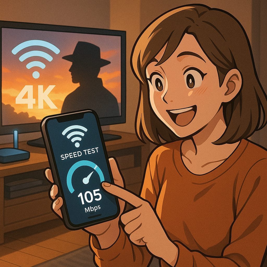 映画と速度テストを楽しむ