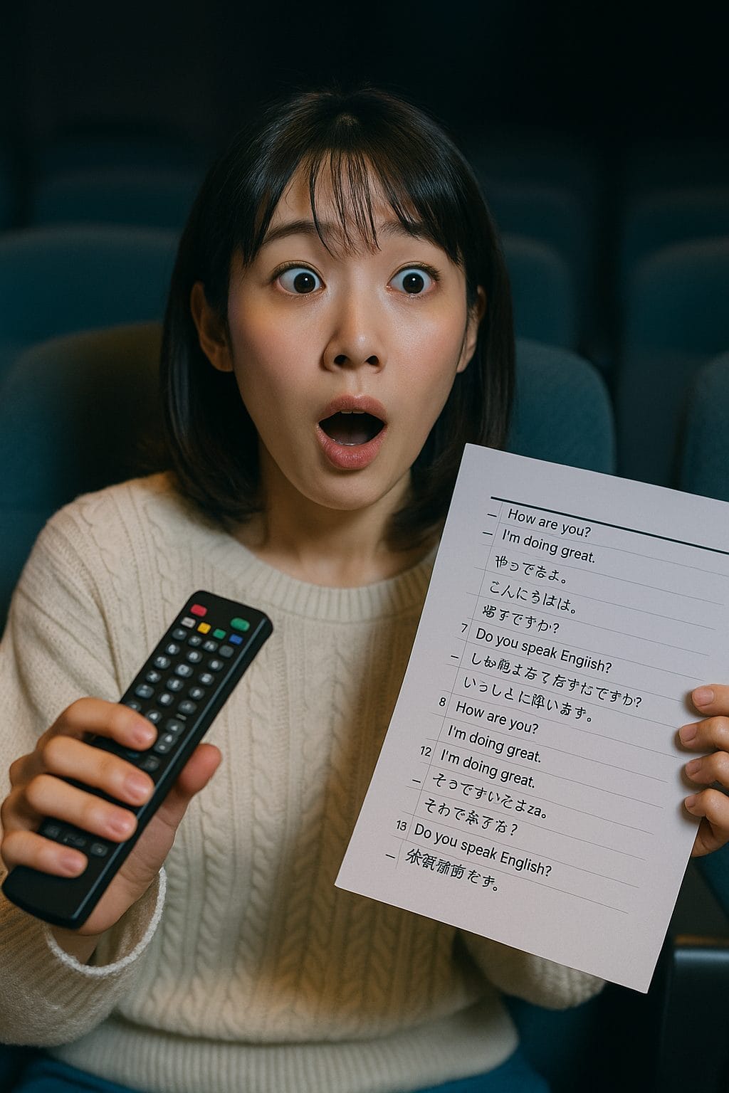 映画館での驚きリアクション