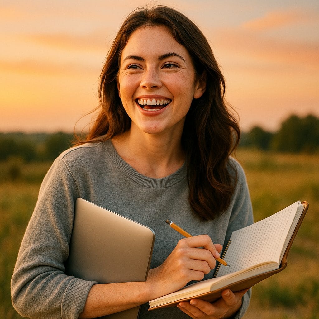 夕陽の下で過ごすひととき