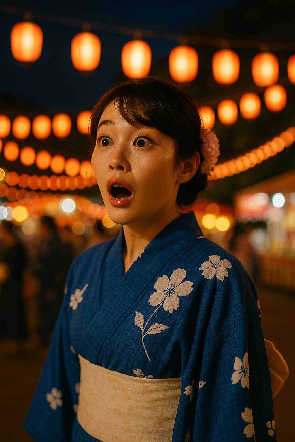 夏祭りの驚きの瞬間 (1)