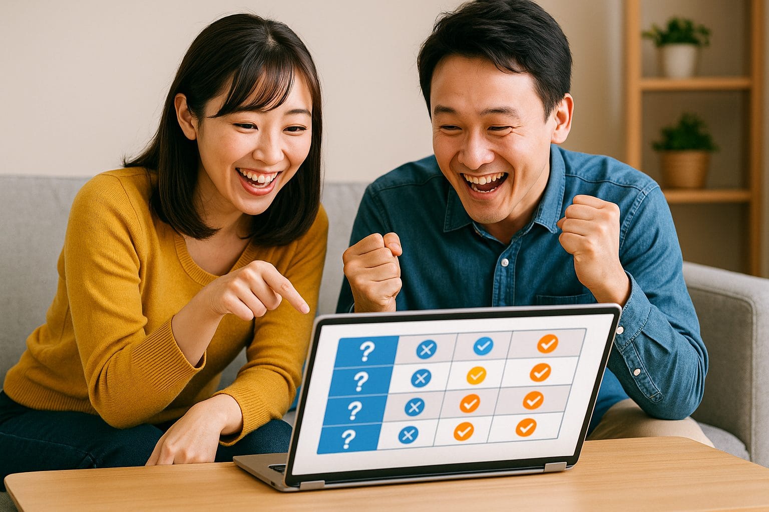 幸せな瞬間の共有