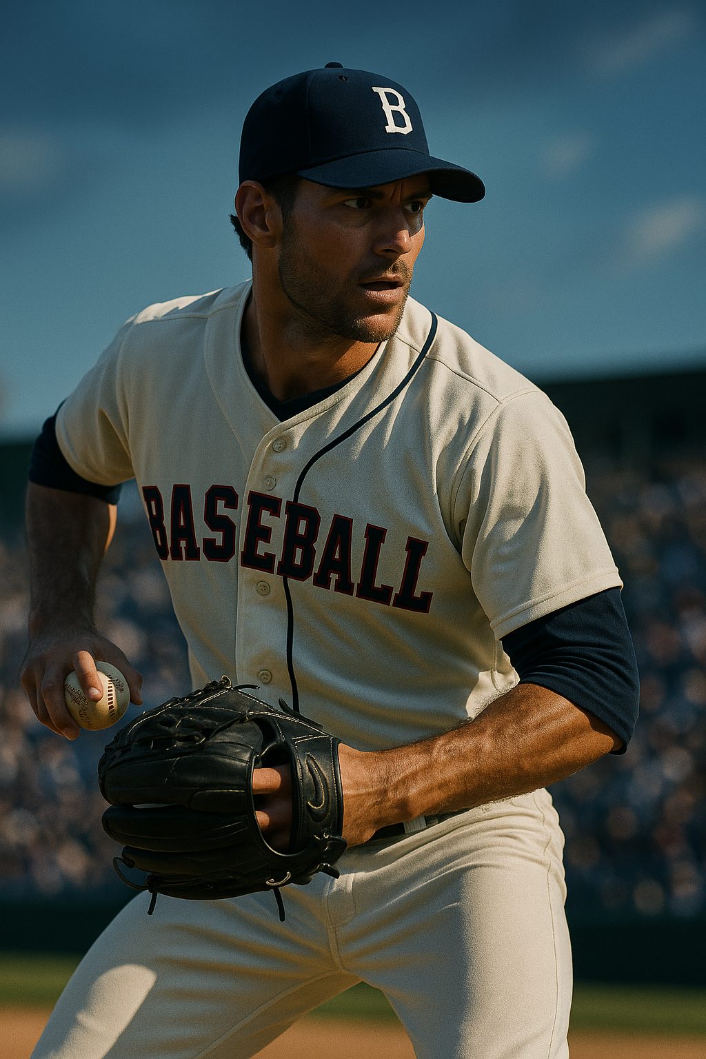 プロ野球選手の集中した瞬間