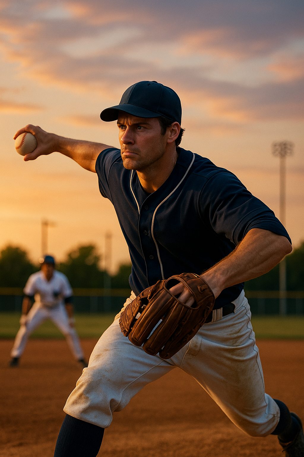 夕暮れのピッチャー