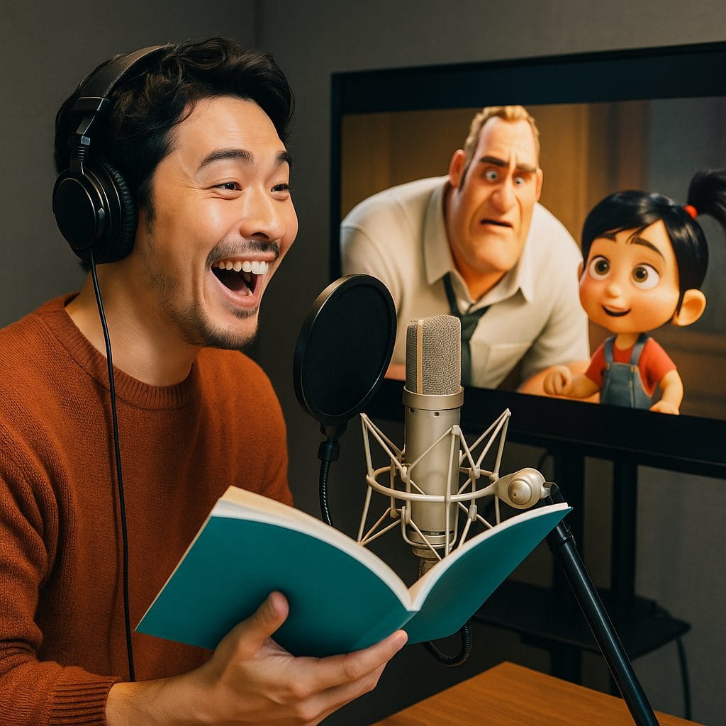 声優スタジオでの録音セッション