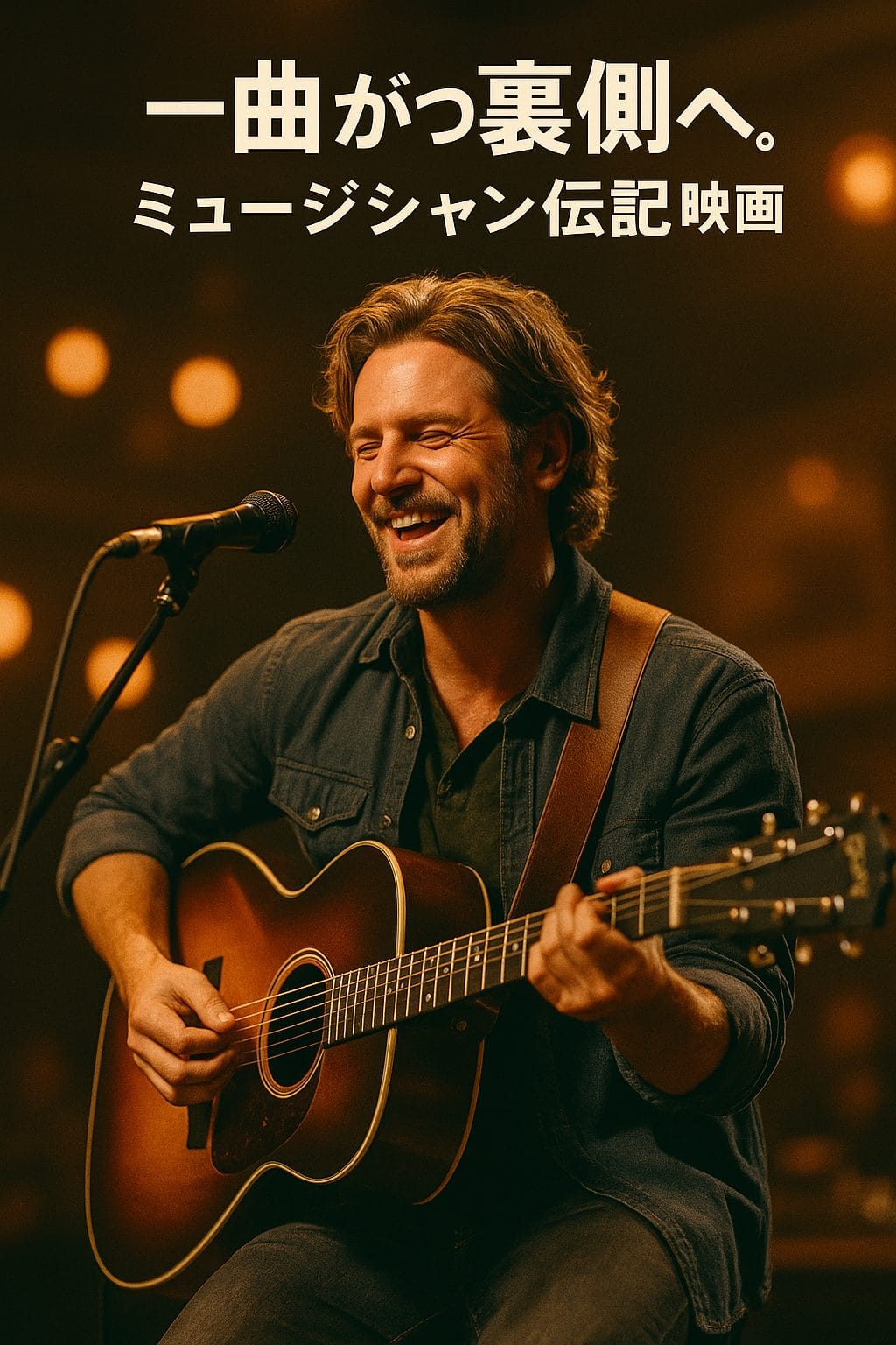 ステージで歌うギタリスト