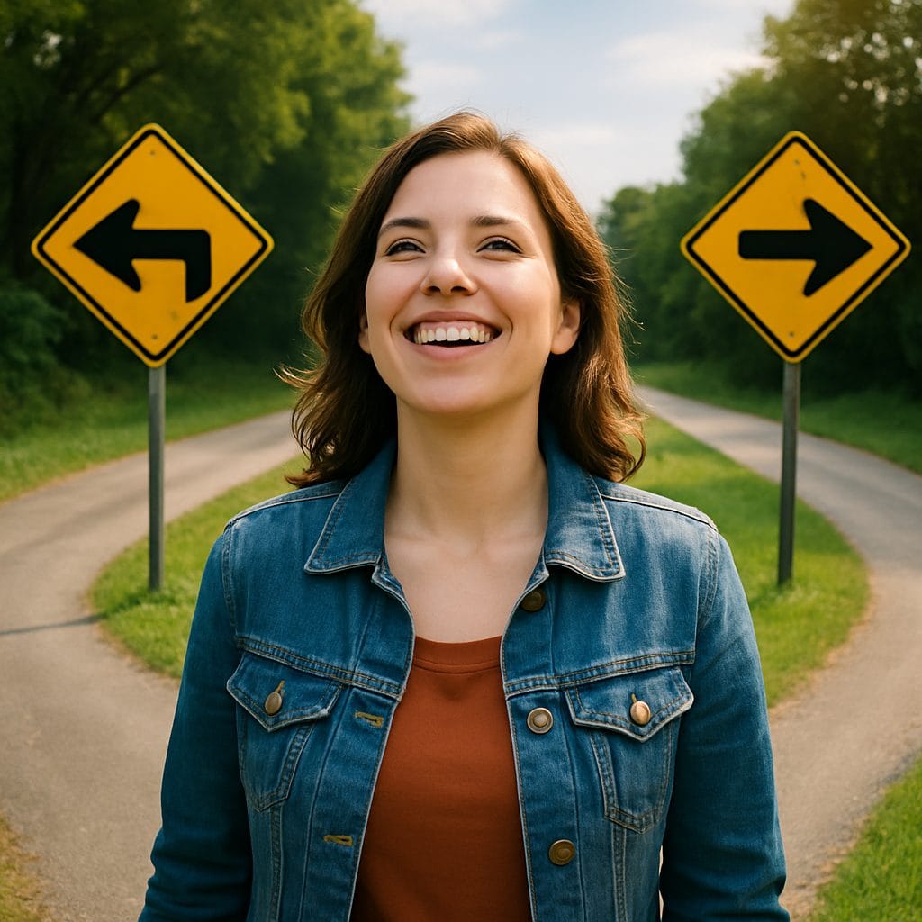 分かれ道での微笑み