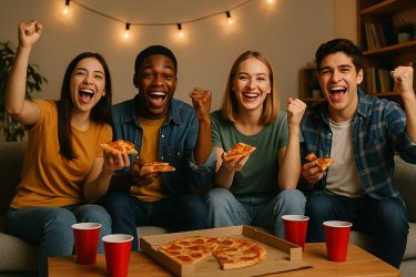 ピザと笑顔の夜