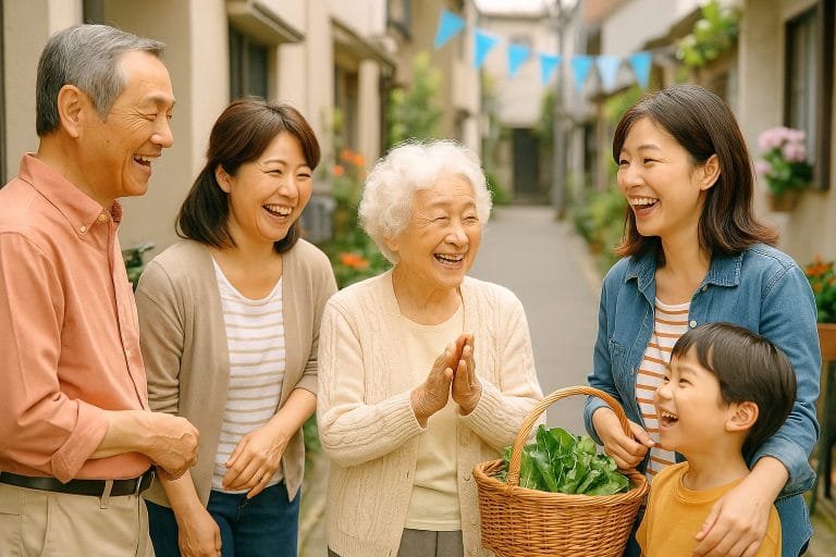 日なたでの楽しい会話