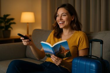 映画を楽しむ夜のリラックス