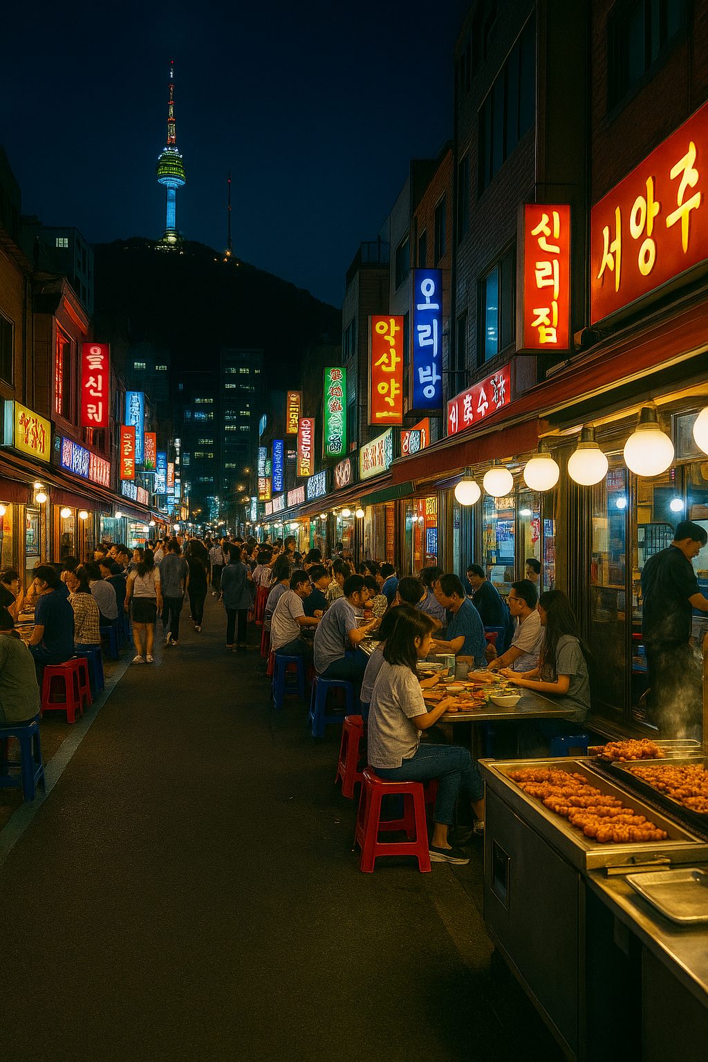 ソウルの夜街とNソウルタワー