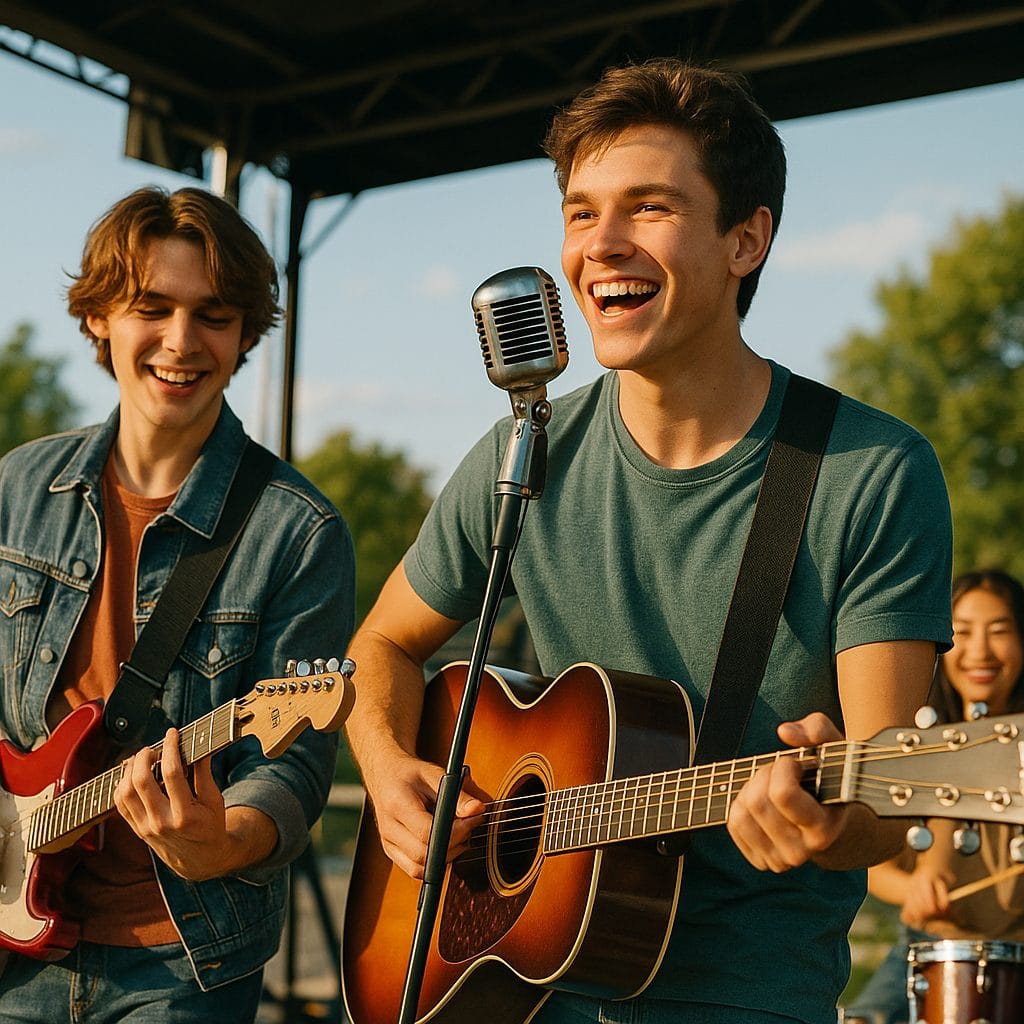 ステージでの午後の演奏