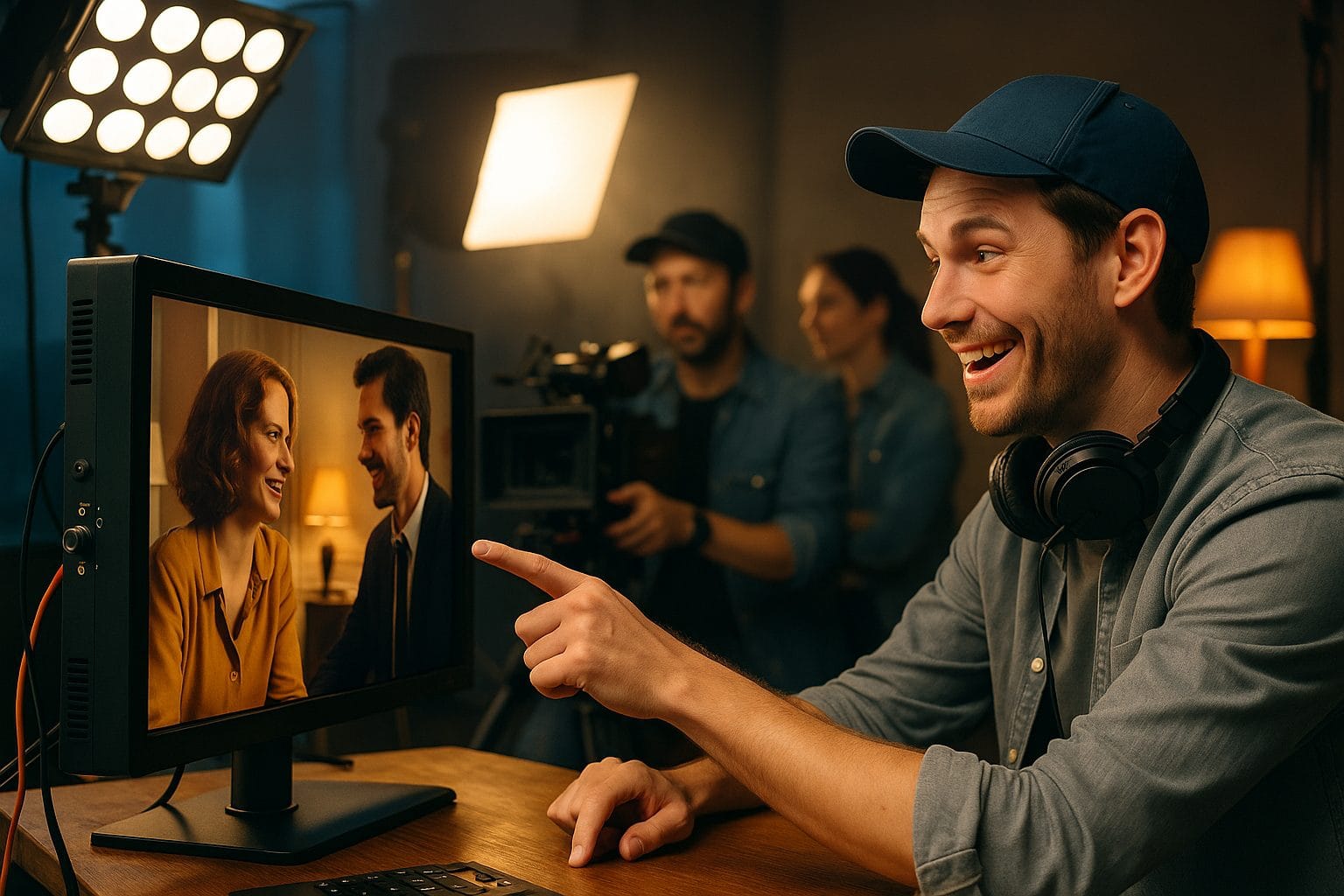 撮影現場のディレクター