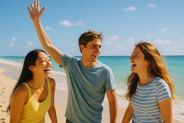 ビーチでの楽しいひととき