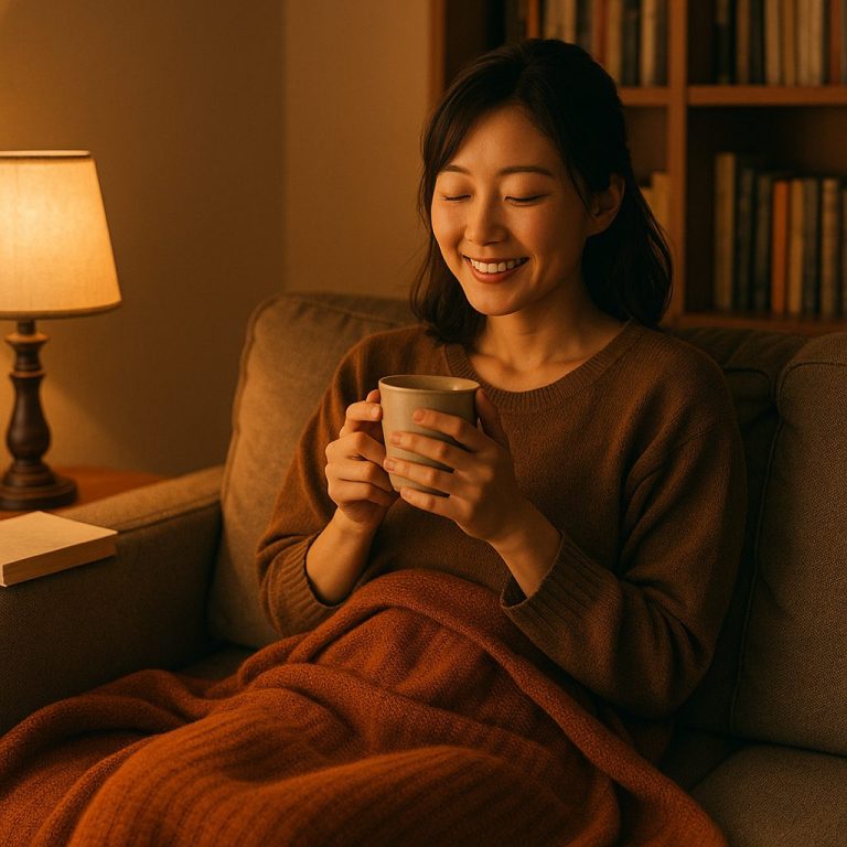 温かな雰囲気のリビングルーム