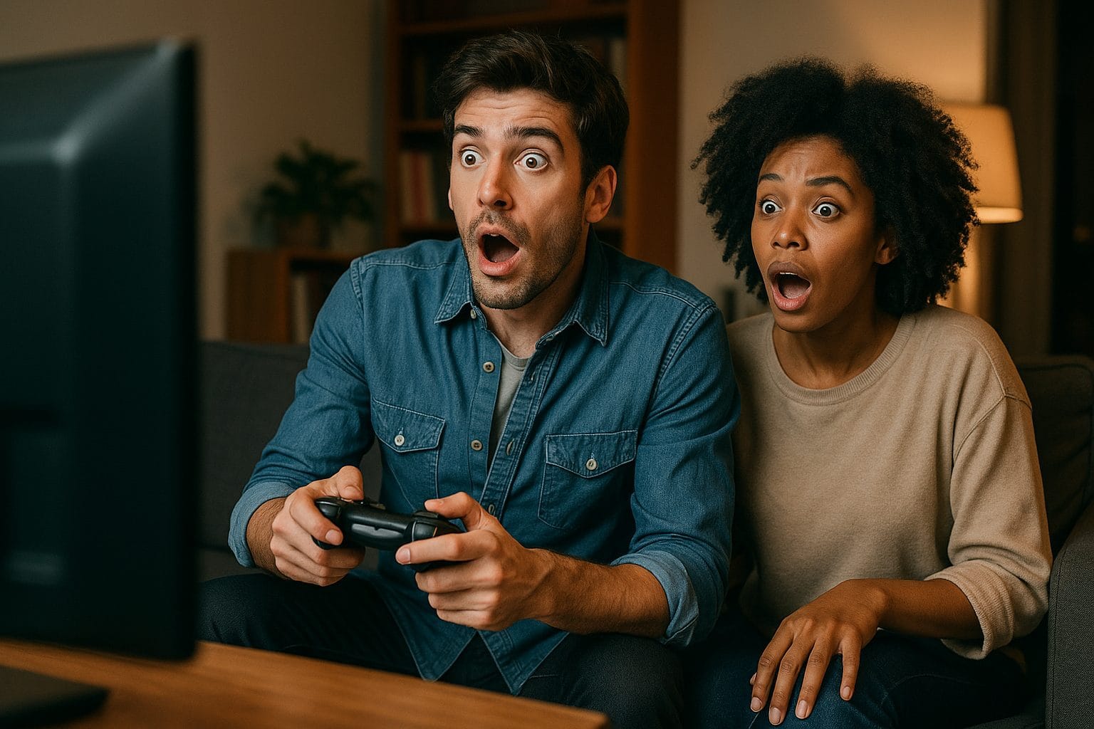 驚きの瞬間、ゲームのプレイ