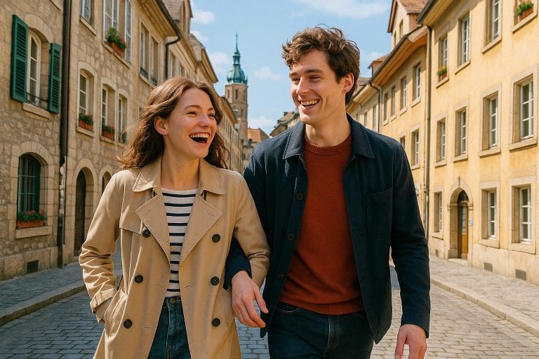 歴史的街並みでの散歩