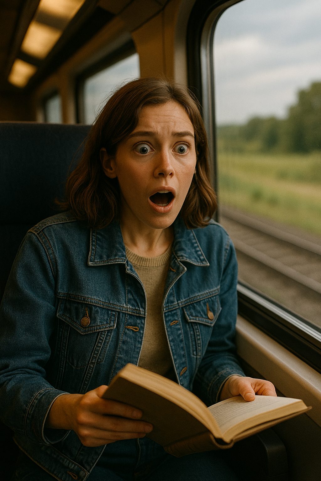 驚きの表情と移りゆく風景