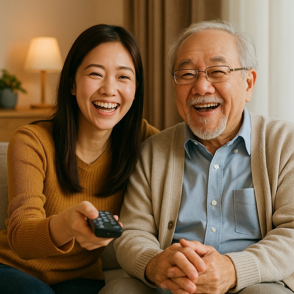 笑顔が咲く温かな午後