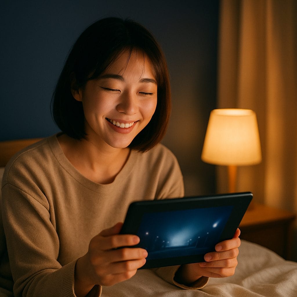 夜のリラックスした映画鑑賞