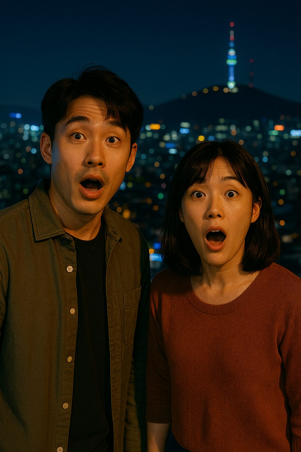 驚きの夜景と二人