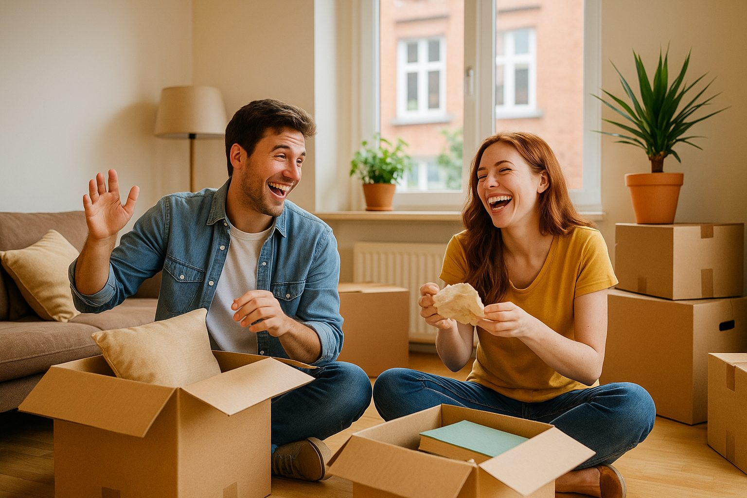 新しい家での楽しい瞬間